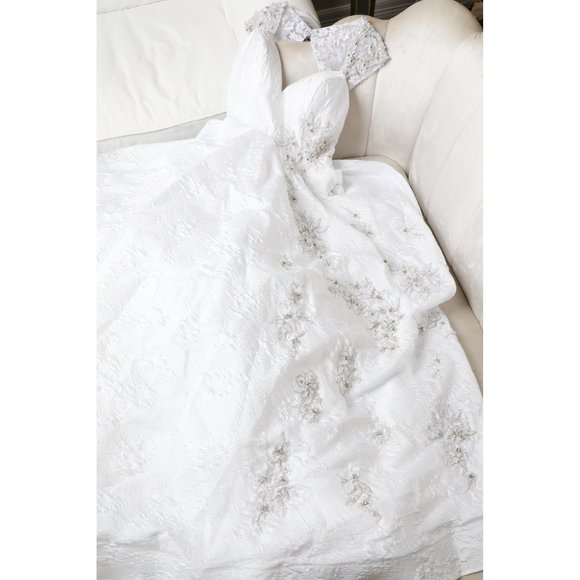 Sherri Hill Designer Ballgown Wedding Dress Crystal Beaded Sweetheart Neckline - Picture 11 of 16